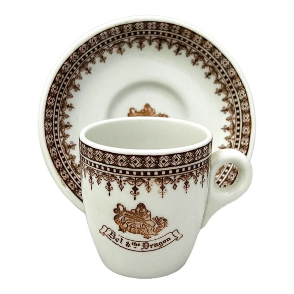 Bel & The Dragon Vitrified Hotel Ware Espresso Teacup Set Dunn Bennett - Picture 9 of 10